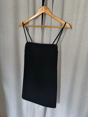 Zara Black Double-Spaghetti Strap Mini Dress